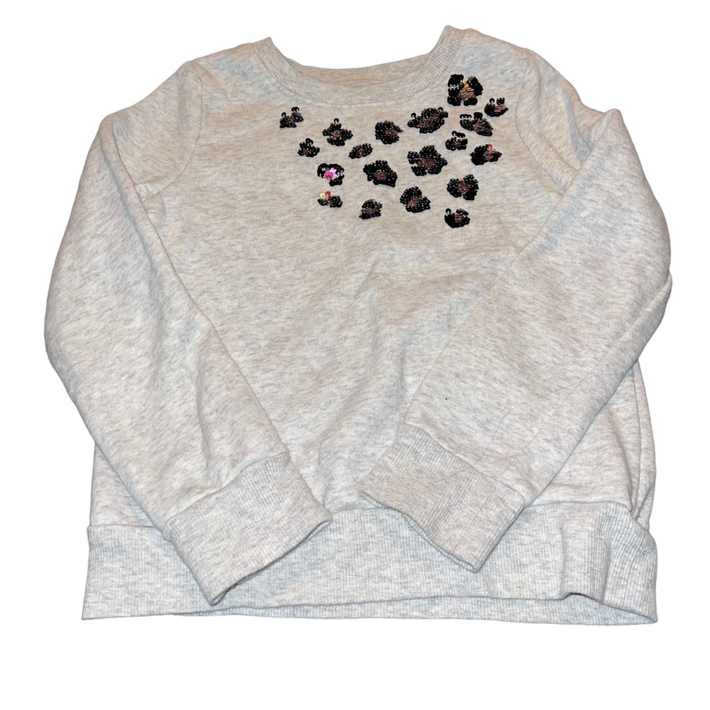 Jumping Beans Little Girls Animal Print Sequin Sweatshirt Little Girls Size 5